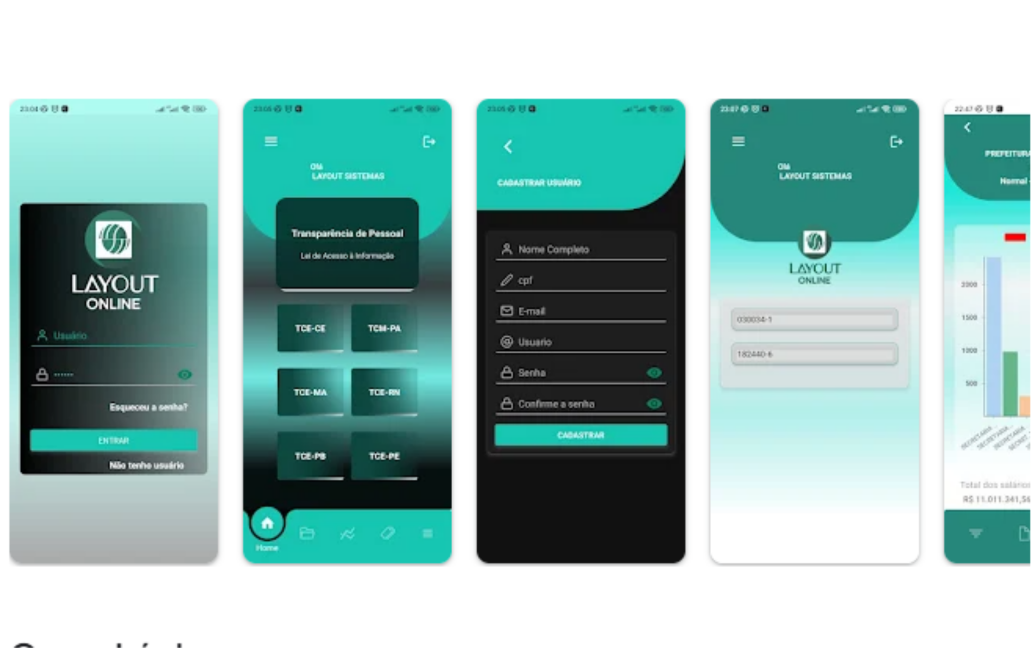 Aplicativo mobile desenvolvivo para a Layout Sistemas.